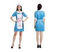 Baoqifong Costume d'Infirmière Sanglant pour Femmes - Tenue d'Infirmière Zombie Adulte Halloween,Tenue de déguisement et fournitures de cosplay pour garçons, filles, jeunes, ados, hommes, femmes et