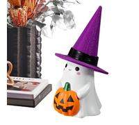 Baoqifong Figurine Fantôme Lumineuse | Fantômes d'halloween avec Chapeaux De Sorcière - Statue LED Saisonnière Mignonne Décoration Festive pour Maison Cheminée Bureau Table Étagère à Plateaux