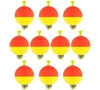 Baoqifong Flotteurs de Pêche,Lot de 10 Flotteurs Ovales - Bouées Pondérées en Mousse EVA Accessoires pour la Pêche de Perche Soleil Marigane et Poisson Pan