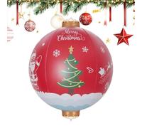 Baoqifong Grandes Boules de Noël, Ornements de Noël Extérieur Géants en PVC, Décoration de Fête Résistante aux Intempéries pour Jardin Fenêtre Arbre Extérieur, pour Fêtes et Célébrations