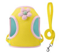 Baoqifong Harnais pour Chiot | Harnais Chien Réfléchissant,Accessoires Respirables pour Animaux avec Bretelles à Dessins Animés pour Randonnée Voyage Ville Plage Parc Extérieur Usage Quotidien