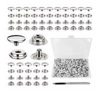 Baoqifong Kit de fixation pour bâche,Outil de Goujon à Vis pour Toile - Kit de boutons-pression en acier inoxydable imperméable pour tente, camping, campeur, bâche, extérieur