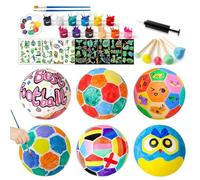 Baoqifong Lampe à Peindre pour | Jouet Lumineux Football Douze Couleurs Kit De Lampe | Fournitures Artistiques avec Pinceau pour Anniversaire Noël Chambre Salon