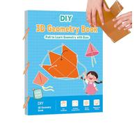 Baoqifong Livre de Géométrie pour | Livre Guide de Géométrie avec Cordon pour,Manuel Scolaire de Pensée Logique et des Formules pour de 5 à 12 Ans Filles et