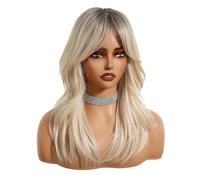 Baoqifong Perruques blondes pour femmes, femmes perruques de cheveux naturels | Perruques blondes ondulées naturelles,Coiffes synthétiques bou s de 20 pouces pour les mariages à usages quotidiens