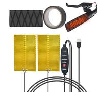 Baoqifong Poignées de Moto, Manchon Guidon Chauffant pour Moto, Couverture Chauffante Électrique pour, Scooter, VTT, ATV et Vélo en Hiver