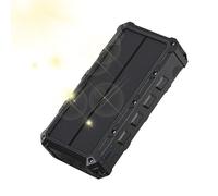 Baoqifong Powerbank Solaire | Batterie de Secours à Manivelle avec Lampe LED,Batterie Externe Pliable avec Alarme SOS et Boussole Intégrée pour Femmes, Hommes et Adolescents