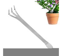 Baoqifong Râteau De De Jardin | Râteau À Main De Jardin À Trois Dents,Double Tête Outil Aération Sol Fournitures Jardinage pour Entretien Rempotage Désherbage Intérieur Balcon de Culture