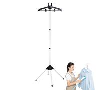 Baoqifong Support de cintre pour défroisseur de vêtements, cintre pour défroisseur de vêtements portatif,Portant à réglable en hauteur pour repasser le porte-vêtement rotatif