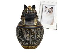 Baoqifong Urne pour Chien Et Chat - Ancien Egyptien Resine Souvenir Chaton,Urne Souvenir pour Chiot,pour Parents d'animaux Amoureux des Animaux Familles en Deuil Maison Appartement Salon