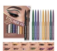 Baorder 12 crayons eye-liner colorés, crayons eye-liner mats, gel longue tenue, résistant à l'eau et aux bavures, maquillage pour les yeux Halloween Noël Cosplay