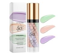 Baorder 3 en 1 Base de maquillage correctrice de couleur, Base pour le visage avant le maquillage, Crème isolante solaire PF 50 PA+++, Sérum visage hydratant régulateur de sébum et correcteur de teint