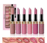 Baorder 6 Pcs Mat Rouge À Lèvres, Imperméable À L’eau Longue Durée Velouté Rouge À Lèvres Couleurs Riches/Finition Ultra-Matte, Maquillage Cadeau pour Femmes (Set A)