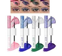 Baorder - Coffret de 4 mascaras colorés pour les cils, mascara pailleté et mat, mascara double embout longue tenue nacré, maquillage pour les yeux pour Halloween et Noël