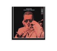 BAOSANNIAN Poster sur toile « Round About Midnight » de Miles Davis (version mono) pour décoration de chambre à coucher, bureau, chambre, cadeau, sans cadre, 60 x 60 cm