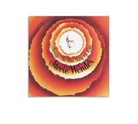 BAOSANNIAN Poster sur toile Stevie Wonder Songs in The Key of Life - Décoration murale pour salon, chambre à coucher - Style sans cadre - 50 x 50 cm