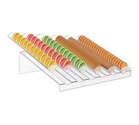 BAOSHISHAN Présentoir à macarons Plateau à macarons en acrylique avec 6 fentes Plateau à biscuits transparent pour fête, mariage, boulangerie, pâtisserie, boutique de desserts