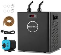 BAOSHISHAN Refroidisseur d'aquarium 300 L, 600 W | Système de refroidissement de bac à poissons pour axolotls/coraux/hydroponie intérieure, eau douce et eau de mer