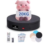 BAOSHISHAN Table tournante rotative à télécommande électrique pour Le Tableau d'affichage de Produit de Photographie 20KG 20cm Noir