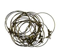 Baosity Lot de 20pcs Fil Cerceau Créole Crochet de Boucle D'oreille Bijoux DIY Craft Découverte - Bronze