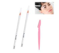 BAOSROY Crayon à sourcils blanc,2pcs Tattoo Makeup Microblading Pencils,Cartographie Crayon à sourcils,Microblading Stylo,Eyebrow Pencils,Crayon à sourcils imperméable,Stylo De Sourcils