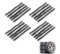 BAOSROY Kit Réparation Pneu,20 Mèches Réparation Pneu,Bandes de Réparation,Kit Réparation Pneu Voiture,Kit Réparation Pneu Tubeless, Bandes de Réparation de Pneu,pour Voiture,Camionnette,Moto,Noir