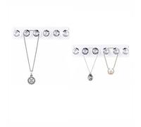 Baoswi Lot de 2 cintres muraux en acrylique avec crochets en forme de diamant, cadeau pour filles et femmes (2 lots de 6 diamants, transparent)