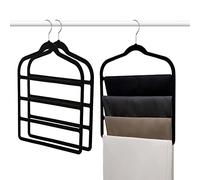 Baoswi Lot de 3 cintres antidérapants en Velours pour Pantalons, Gain de Place, pour Jeans, écharpes, Cravates