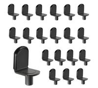 Baoswi Lot de 40 broches d'étagère noires de 6 mm, supports en verre pour meubles, armoires, placards, bibliothèques