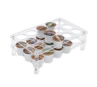Baoswi Support pour 30 dosettes de café en acrylique, design à 2 niveaux, support de tasse K transparent, organisateur de dosettes de café pour comptoir, organisateur de tiroir K, convient à la