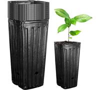 BaoT8YLu 50 Pieces Pots de Pépinière, Plastique Réutilisables Pot Semi_s/Godets Semi_s/Pot de Repiquage/Pot de Culture pour la Plantation Intérieure et Extérieure, 10 x 20cm