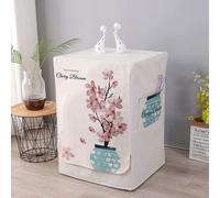 BaoT8YLu Housse pour machine à laver, housse de lave-linge, housse automatique pour lave-linge et sèche-linge pour protéger la machine à laver à chargement frontal (Arbre aux Fleurs, Taille M 60 * 55