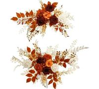 BaoT8YLu Lot de 2 Fleurs pour Arche de Mariage, Arrangement Floral Artificiel, Ensemble de Fausses Fleurs, Panneaux de Bienvenue de Mariage, Décorations Florales pour Décoration de Mariage, Cérémonie