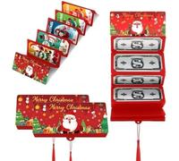 BaoT8YLu Lot de 4 porte-cartes de Noël ou cartes cadeaux 2026, avec 10 compartiments, surprise pour Noël, cartes pour tous les anniversaires