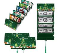 BaoT8YLu Lot de 4 porte-cartes de Noël ou cartes cadeaux 2026, avec 10 compartiments, surprise pour Noël, cartes pour tous les anniversaires