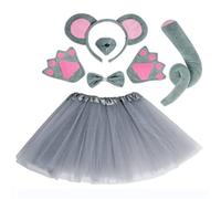 baotongle Costume de souris avec oreilles/queue/nœud papillon - Tutu - Costume de souris pour enfant - Accessoire de décoration