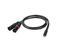 BaotyJie Câble USB-C vers 2 XLR mâles pour connecter un téléphone portable, un câble audio léger de 1 m, un USB-C vers un, un haut-parleur, une