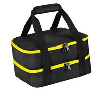 BaotyJie Étui de Rangement pour Source d'alimentation, Organisateur en Tissu Oxford, Grande capacité, Fermeture éclair, Noir, pour la pêche, Le