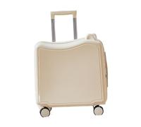 BaotyJie Les Enfants Roulent sur Carry on Taille Gift Silencieux Gift Hardside with Wheels Travel Buggage for Business Children Camping Boys Girls, Blanc