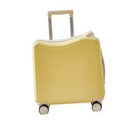 BaotyJie Les Enfants Roulent sur Carry on Taille Gift Silencieux Gift Hardside with Wheels Travel Buggage for Business Children Camping Boys Girls, Jaune