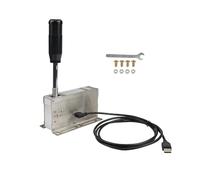 BaotyJie Levier de Vitesse Séquentiel USB pour 10 7 XP Simulation Shifter Frein à Main, Levier de Vitesse Métallique pour Simulation de Conduite, Accessoire Jeux Racing, Noir