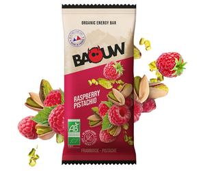 Baouw Barre Énergétique Bio Framboise Pistache 12x50g