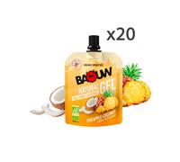 Baouw - Pack de 20 gels énergétiques - Pack Gels Ananas Noix de Coco (x20) en Bois