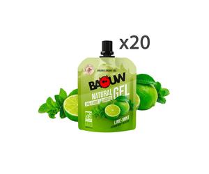 Baouw - Pack de 20 gels énergétiques - Pack Gels Citron Vert Menthe (x20) en Bois