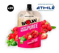 BAOUW Puree Bio Framboise-fraise-basilic Pack X20 - Mixte - Rose - taille Unique- modèle 2026