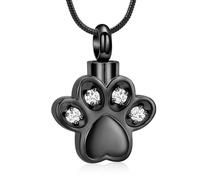 BAOWIQI Collier urne avec empreintes de pattes pour cendres