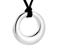 BAOWIQI Collier urne funéraire Cercle de vie éternité pour cendres Souvenir Bijoux pour femmes et hommes, Acier inoxydable, Pas de gemme
