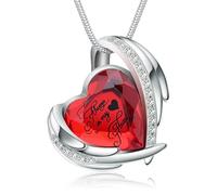 BAOWIQI Collier urne funéraire en cristal pour femme avec pendentif « Keep Loved Ones Ashes Close Forever & Always in My Heart », Acier inoxydable, Pas de gemme