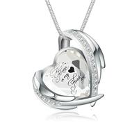 BAOWIQI Collier urne funéraire en cristal pour femme avec pendentif « Keep Loved Ones Ashes Close Forever & Always in My Heart », Acier inoxydable, Pas de gemme