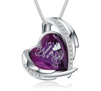 BAOWIQI Collier urne funéraire en cristal pour femme avec pendentif « Keep Loved Ones Ashes Close Forever & Always in My Heart », Acier inoxydable, Pas de gemme